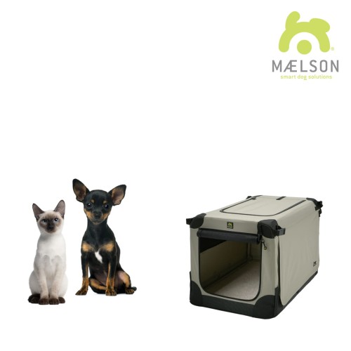 Mealson - Soft Kennel SK52 - klatka materiałowa 52x33x33 cm, kolor beżowy