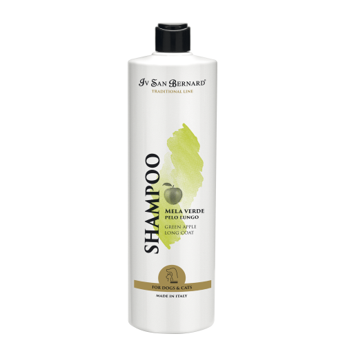 Iv San Bernard - Traditional Line, Green Apple Shampoo - szampon dla długiej sierści o zapachu zielonego jabłuszka, 1l