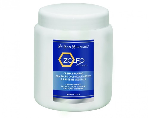 Iv San Bernard - Zolfo Plus Cream Shampoo - kremowy szampon z siarką, oczyszczający i przeciwłupieżowy, 1l