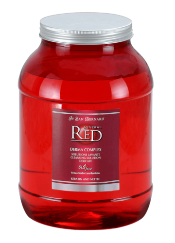 Iv San Bernard - Mineral Red, Derma Complex - szampon oczyszczający z keratyną i pokrzywą bez SLS, 3l