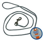 Show Tech - szara ringówka ze srebrnym karabińczykiem, szer. 3 mm