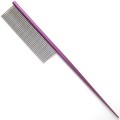 4Paws - grzebień z aluminiową rączką ze szpikulcem, dł. igieł 2 cm, rozstaw zębów 1,5 mm