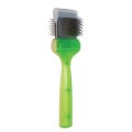 ActiVet - szczotka Pro Duo Plus Silcoater, zielono-złota - 4,5 cm