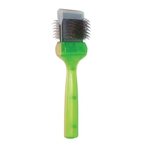 ActiVet - szczotka Pro Duo Plus Silcoater, zielono-złota - 4,5 cm