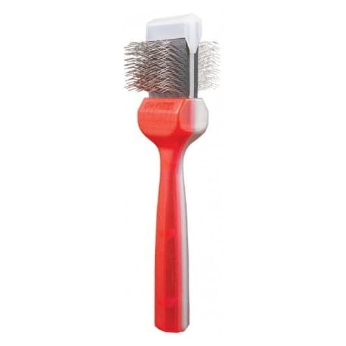 ActiVet - szczotka Pro Duo Plus Undercoater, czerwono-srebrna - 4,5 cm