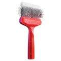 ActiVet - szczotka Pro Mega Duo Plus Tuffzappercoater, czerwono-fioletowa - 9 cm