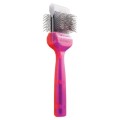ActiVet - szczotka Pro Duo Plus Tuffzappercoater, czerwono-fioletowa - 4,5 cm