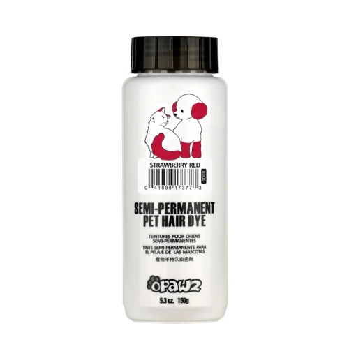 Opawz - Semi-Permanent Pet Hair Dye, strawberry red - półtrwała, czerwona farba do sierści zwierząt domowych, 150 g