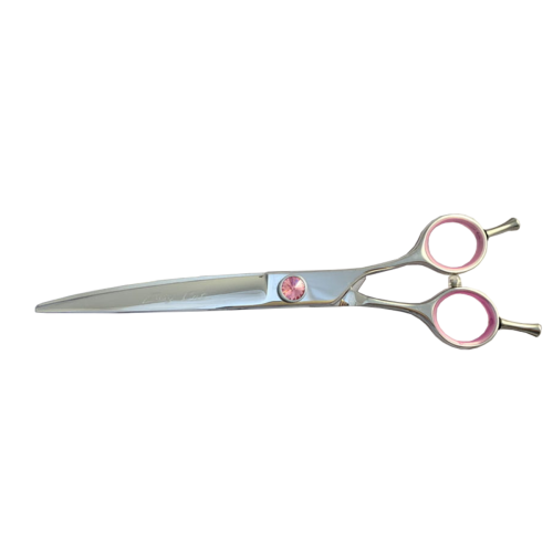 Easy Cut - nożyczki 7 cali, gięte z różową śrubą dociskową, model B70C