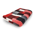 Dry Bed, typ A+, - legowisko, suche posłanie dla szczeniaków i zwierząt dorosłych - czerwono-szary patchwork