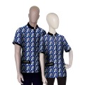 Artero - Miami Blue Smock - bluza groomerska niebieska we wzory