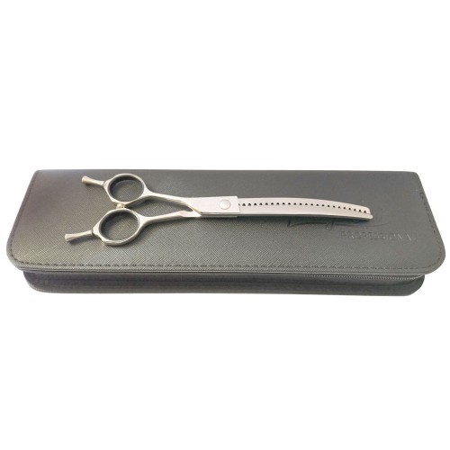Easy Cut - degażówki jednostronne 7 cali, 24 ząbki, gięte, dla leworęcznych, model Silver24_CL