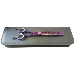 Easy Cut - degażówki jednostronne 7 cali, 18 ząbków, gięte, model Purple18