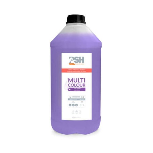 PSH - Multi Colour, Colour Enhancing Shampoo - szampon wzmacniający biały kolor sierści, eliminuje zażółcenia, 5l