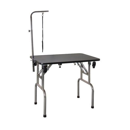 Shernbao - stół trymerski na kołach z wysięgnikiem w komplecie, blat 90x60 cm, wys. 75 cm