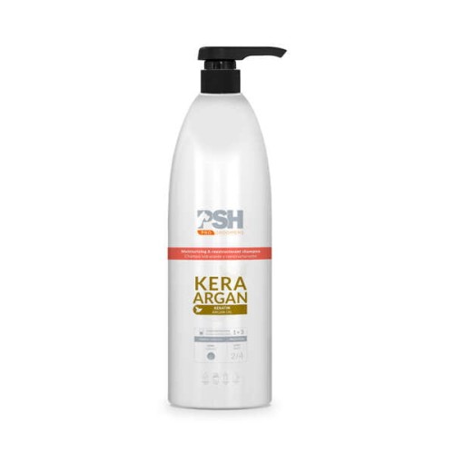PSH - Kera Argan Shampoo  - nawilżająco-wygładzający szampon keratynowo-arganowy, 1l