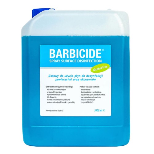 Barbicide - Spray Surface Disinfection - spray do dezynfekcji powierzchni oraz akcesoriów, bezzapachowy, 5l