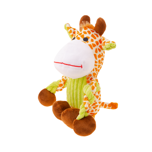 RecoFun - Fluffy Giraffe - żyrafa, maskotka dla zwierząt z piszczałką 