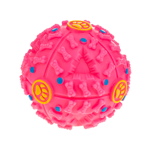 RecoFun - Doozy Snack Ball - piłka z piszczałką, różowa