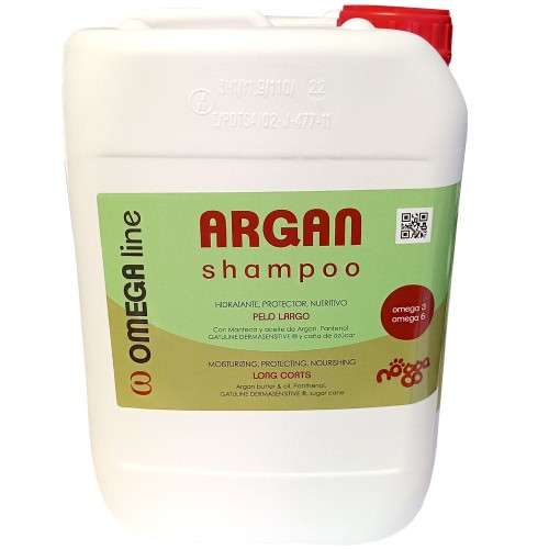 Nogga - Omega Line, Argan Shampoo - szampon dla długiej sierści z olejem arganowym, 5l