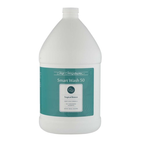 Chris Christensen - Smart Wash 50 Tropical Breeze Shampoo - mocno skoncentrowany szampon (50:1), głęboko oczyszczający o zapachu tropikalnej bryzy, 3,8 l
