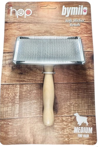Bymilo - Medium Soft Slicker Brush - szczotka pudlówka miękka, średnia