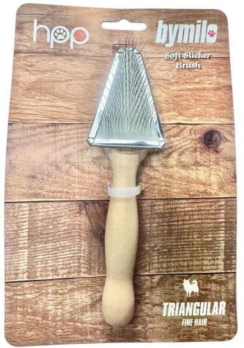 Bymilo - Triangular Soft Slicker Brush - szczotka pudlówka miękka, trójkątna
