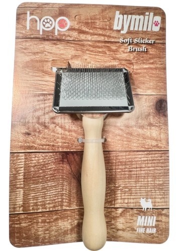 Bymilo - Mini Soft Slicker Brush - szczotka pudlówka miękka, mini