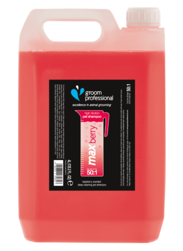 Groom Professional MAX Berry Shampoo, Raspberry scented - szampon głęboko oczyszczający o zapachu malin, 4l