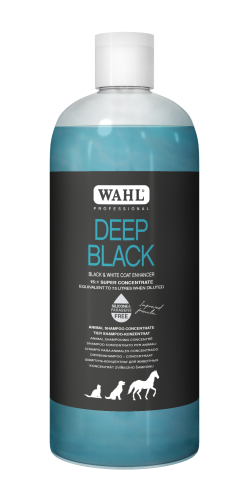 Wahl - Deep Black Shampoo, Black & White Color Enhancer - szampon uwydatniający ciemny i jasny kolor sierści, 500 ml