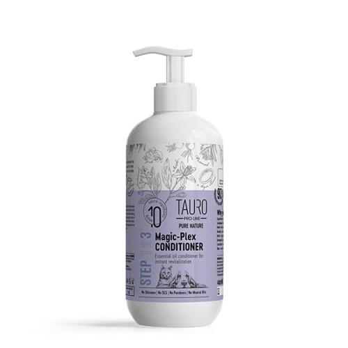 Tauro Pro Line Pure Nature - Magic-Plex Conditioner - odżywka restrukturyzujący / odbudowujący zniszczoną sierść z dodatkiem olejków eterycznych, 400 ml