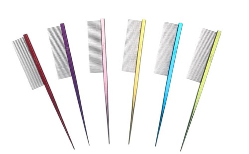 Easy Comb - grzebień ze szpikulcem i aluminiową rączką, dł. igieł 2 cm, rozstaw 1 mm