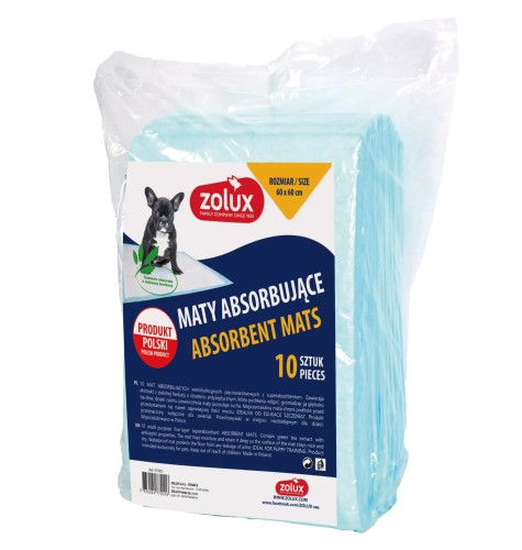 Zolux - maty absorbujące do nauki czystości, 60x60 cm, 10 sztuk