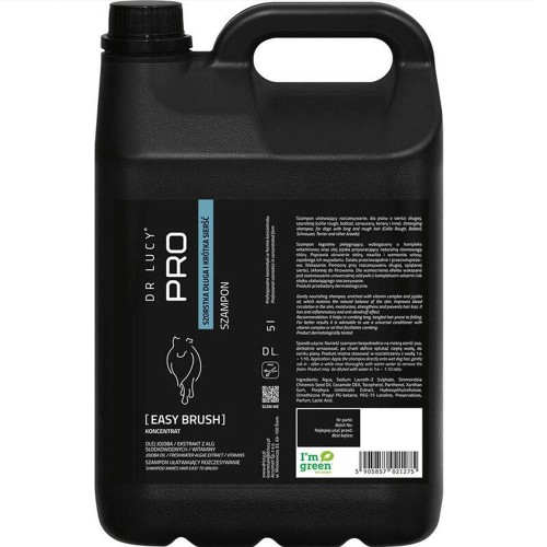 Dr Lucy Pro - Easy Brush N - szampon ułatwiający rozczesywanie dla sierści długiej, szorstkiej, 5 l + pompka GRATIS