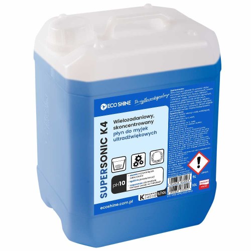 Eco Shine - SuperSonic K4 - wielozadaniowy, skoncentrowany płyn do myjek ultradźwiękowych, 5l