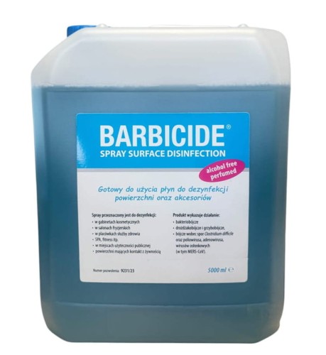 Barbicide - Spray Surface Disinfection - spray do dezynfekcji powierzchni oraz akcesoriów, zapachowy, 5l