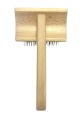 Keller Bursten - Curved Slicker Brush M - miękka szczotka pudlówka z długimi igłami, rozmiar M