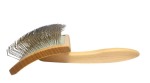 Keller Bursten - Curved Slicker Brush L - miękka szczotka pudlówka z długimi igłami, rozmiar L