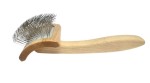 Keller Bursten - Curved Slicker Brush S - miękka szczotka pudlówka z długimi igłami, rozmiar S