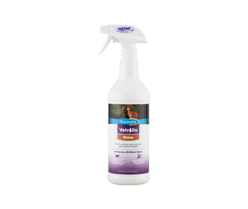 Farnam - Vetrolin Shine - spray nabłyszczający i odżywiający z filtrem dla konia i psa, 946 ml
