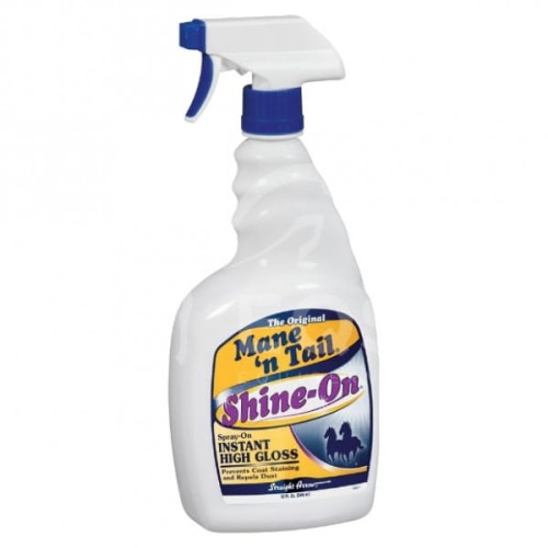 Mane'n Tail - Shine-On Spray - spray nabłyszczający, odpychający plamy dla konia i innych zwierząt, 946 ml