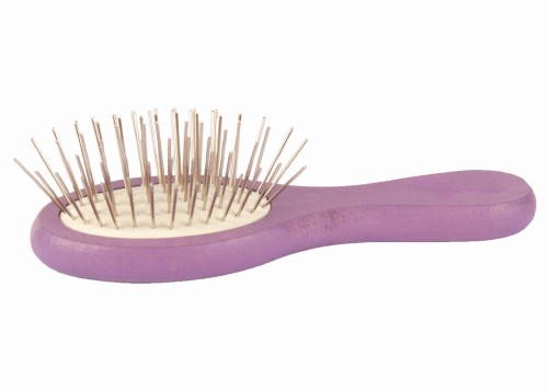 Show Tech - Mini Wooden Pin Brush - mała, owalna szczotka, kolor fioletowy