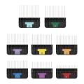 Andis - Wide Blade Attachment Combs - zestaw 8 szt. szerokich nasadek ze stali nierdzewnej "snap-on" (3-25 mm) + kasetka do przechowywania