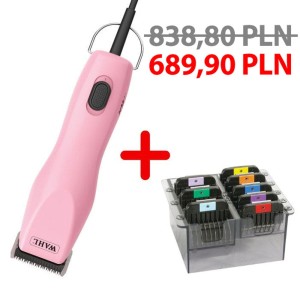 Wahl - KM2+ - maszynka dwubiegowa z silnikiem bezszczotkowym i ostrzem nr 10 - 1,5 mm oraz zestaw 8 szt. nasadek ze stali nierdzewnej w kasetce GRATIS