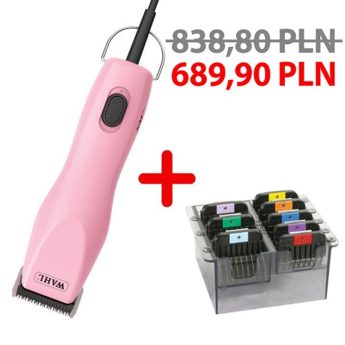 Wahl - KM2+ - maszynka dwubiegowa z silnikiem bezszczotkowym i ostrzem nr 10 - 1,5 mm oraz zestaw 8 szt. nasadek ze stali nierdzewnej w kasetce GRATIS