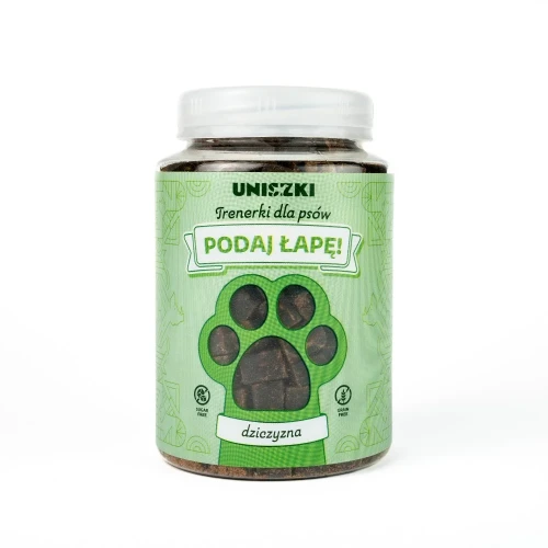 Uniszki - Podaj łapę! Dziczyzna - przysmaki / trenerki dla psów, 150 g