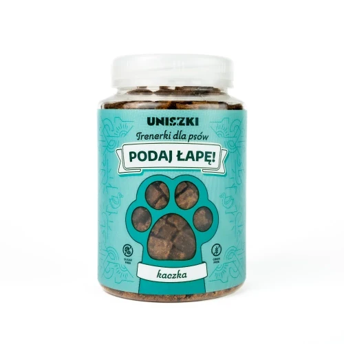 Uniszki - Podaj łapę! Kaczka - przysmaki / trenerki dla psów, 150 g 