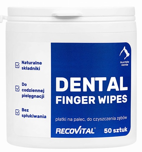 Recovital - Dental Finger Wipes - płatki na palec / chusteczki do czyszczenia zębów 50 szt.