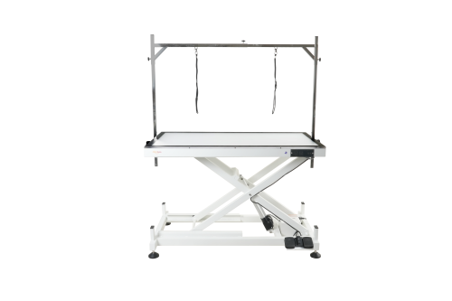 Shernbao - stół z podnośnikiem elektrycznym, podświetlanym blatem, gniazdami zasilającymi i wyjściami USB, blat 66,5 x 123,5 cm