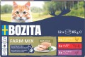  Bozita - Mousse Mixed Farm - karma dla kotów mix smaków z farmy, 12x85 g